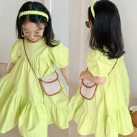 Load image into Gallery viewer, Baby Kid Girls Solid Color Dresses Wholesale 230227689
