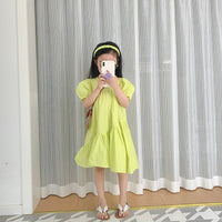 Load image into Gallery viewer, Baby Kid Girls Solid Color Dresses Wholesale 230227689
