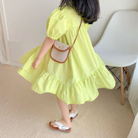 Load image into Gallery viewer, Baby Kid Girls Solid Color Dresses Wholesale 230227689
