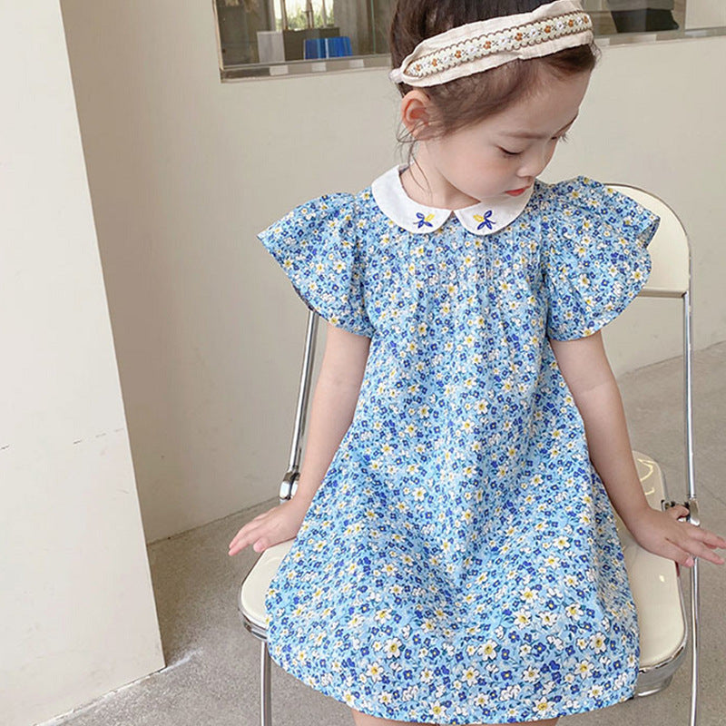 Baby Kid Girls Flower Print Dresses Wholesale 230227691