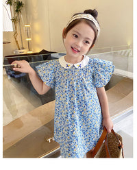 Load image into Gallery viewer, Baby Kid Girls Flower Print Dresses Wholesale 230227691

