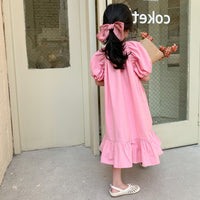 Load image into Gallery viewer, Baby Kid Girls Solid Color Dresses Wholesale 230227705
