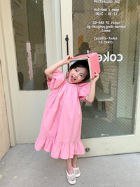 Load image into Gallery viewer, Baby Kid Girls Solid Color Dresses Wholesale 230227705
