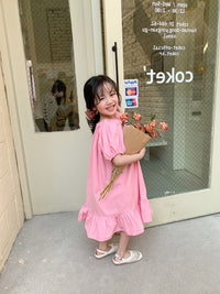 Load image into Gallery viewer, Baby Kid Girls Solid Color Dresses Wholesale 230227705
