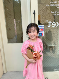 Load image into Gallery viewer, Baby Kid Girls Solid Color Dresses Wholesale 230227705
