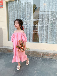Load image into Gallery viewer, Baby Kid Girls Solid Color Dresses Wholesale 230227705
