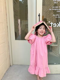 Load image into Gallery viewer, Baby Kid Girls Solid Color Dresses Wholesale 230227705
