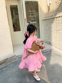 Load image into Gallery viewer, Baby Kid Girls Solid Color Dresses Wholesale 230227705
