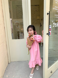 Load image into Gallery viewer, Baby Kid Girls Solid Color Dresses Wholesale 230227705
