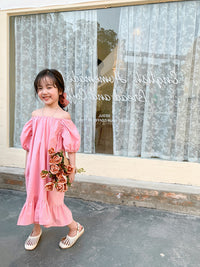 Load image into Gallery viewer, Baby Kid Girls Solid Color Dresses Wholesale 230227705
