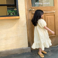 Load image into Gallery viewer, Baby Kid Girls Solid Color Dresses Wholesale 230227705
