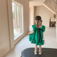 Load image into Gallery viewer, Baby Kid Girls Color-blocking Bow Dresses Wholesale 230227706
