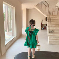 Load image into Gallery viewer, Baby Kid Girls Color-blocking Bow Dresses Wholesale 230227706
