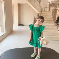 Load image into Gallery viewer, Baby Kid Girls Color-blocking Bow Dresses Wholesale 230227706
