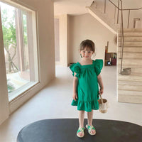 Load image into Gallery viewer, Baby Kid Girls Color-blocking Bow Dresses Wholesale 230227706

