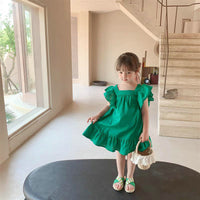 Load image into Gallery viewer, Baby Kid Girls Color-blocking Bow Dresses Wholesale 230227706
