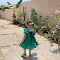 Load image into Gallery viewer, Baby Kid Girls Color-blocking Bow Dresses Wholesale 230227706

