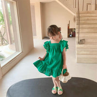 Load image into Gallery viewer, Baby Kid Girls Color-blocking Bow Dresses Wholesale 230227706
