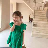 Load image into Gallery viewer, Baby Kid Girls Color-blocking Bow Dresses Wholesale 230227706
