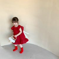 Load image into Gallery viewer, Baby Kid Girls Color-blocking Bow Dresses Wholesale 230227706
