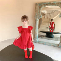 Load image into Gallery viewer, Baby Kid Girls Color-blocking Bow Dresses Wholesale 230227706
