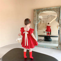 Load image into Gallery viewer, Baby Kid Girls Color-blocking Bow Dresses Wholesale 230227706
