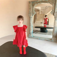 Load image into Gallery viewer, Baby Kid Girls Color-blocking Bow Dresses Wholesale 230227706
