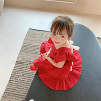 Load image into Gallery viewer, Baby Kid Girls Color-blocking Bow Dresses Wholesale 230227706
