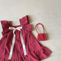 Load image into Gallery viewer, Baby Kid Girls Color-blocking Bow Dresses Wholesale 230227706
