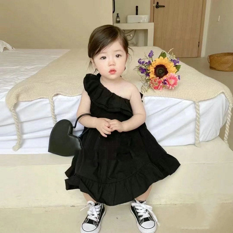 Baby Kid Girls Solid Color Dresses Wholesale 230227726
