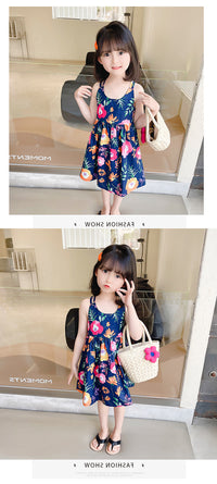 Load image into Gallery viewer, Baby Kid Girls Flower Print Dresses Wholesale 230227730
