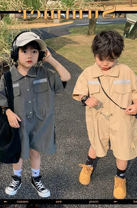 Load image into Gallery viewer, Baby Kid Unisex Solid Color Rompers Wholesale 230227736
