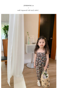 Load image into Gallery viewer, 2 Pieces Set Baby Kid Girls Flower Print Tank Tops And Pants Wholesale 230227738
