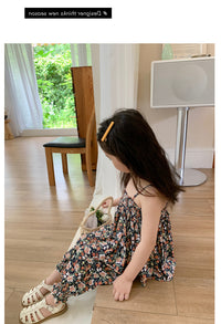 Load image into Gallery viewer, 2 Pieces Set Baby Kid Girls Flower Print Tank Tops And Pants Wholesale 230227738
