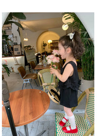 Load image into Gallery viewer, 2 Pieces Set Baby Kid Girls Solid Color Tank Tops And Shorts Wholesale 230227743
