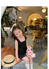 Load image into Gallery viewer, 2 Pieces Set Baby Kid Girls Solid Color Tank Tops And Shorts Wholesale 230227743
