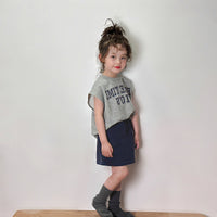 Load image into Gallery viewer, 3 Pieces Set Baby Kid Girls Letters Tank Tops Jackets Outwears And Solid Color Skirts Wholesale 230227760
