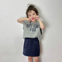 Load image into Gallery viewer, 3 Pieces Set Baby Kid Girls Letters Tank Tops Jackets Outwears And Solid Color Skirts Wholesale 230227760
