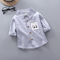 Load image into Gallery viewer, Baby Kid Boys Striped Cartoon Print Shirts Wholesale 230228123

