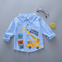Load image into Gallery viewer, Baby Kid Boys Striped Cartoon Print Shirts Wholesale 230228123
