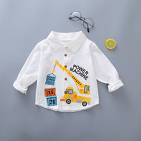 Load image into Gallery viewer, Baby Kid Boys Striped Cartoon Print Shirts Wholesale 230228123
