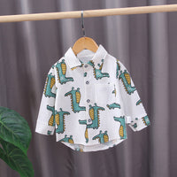 Load image into Gallery viewer, Baby Kid Boys Striped Cartoon Print Shirts Wholesale 230228123
