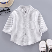 Load image into Gallery viewer, Baby Kid Boys Striped Cartoon Print Shirts Wholesale 230228123

