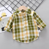 Load image into Gallery viewer, Baby Kid Boys Striped Cartoon Print Shirts Wholesale 230228123
