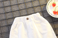 Load image into Gallery viewer, 2 Pieces Set Baby Kid Girls Striped Polo Shirts And Solid Color Shorts Wholesale 230228129
