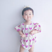 Load image into Gallery viewer, Baby Girls Love heart Print Rompers Wholesale 230228138
