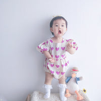 Load image into Gallery viewer, Baby Girls Love heart Print Rompers Wholesale 230228138
