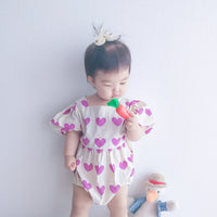 Load image into Gallery viewer, Baby Girls Love heart Print Rompers Wholesale 230228138
