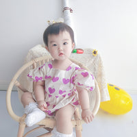 Load image into Gallery viewer, Baby Girls Love heart Print Rompers Wholesale 230228138
