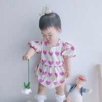 Load image into Gallery viewer, Baby Girls Love heart Print Rompers Wholesale 230228138
